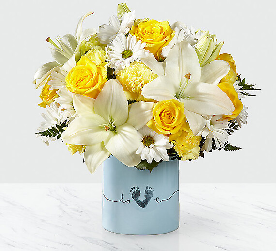 Tiny Miracle New Baby Boy Bouquet