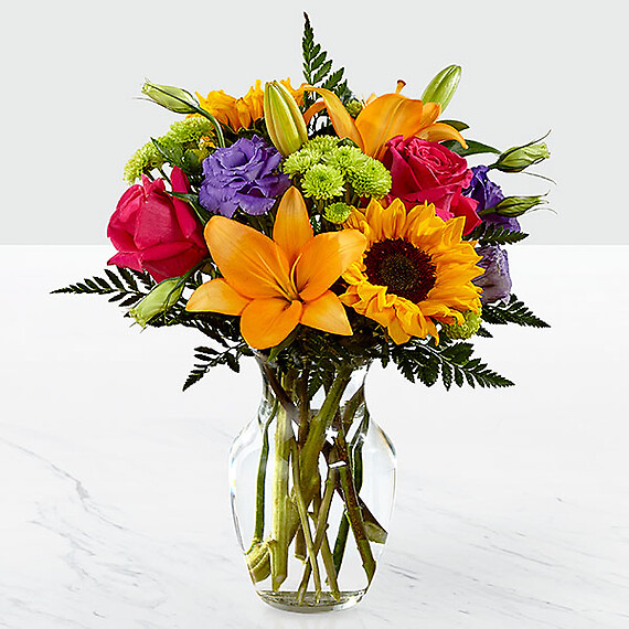 Best Day Lily and Sunflower Bouquet