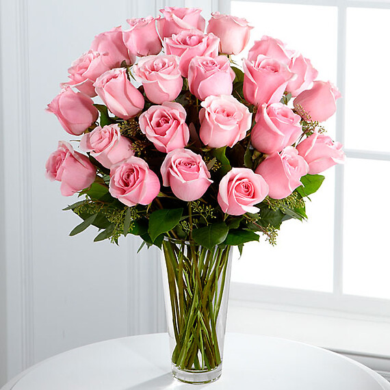 The Deluxe Long Stem Pink Rose Bouquet