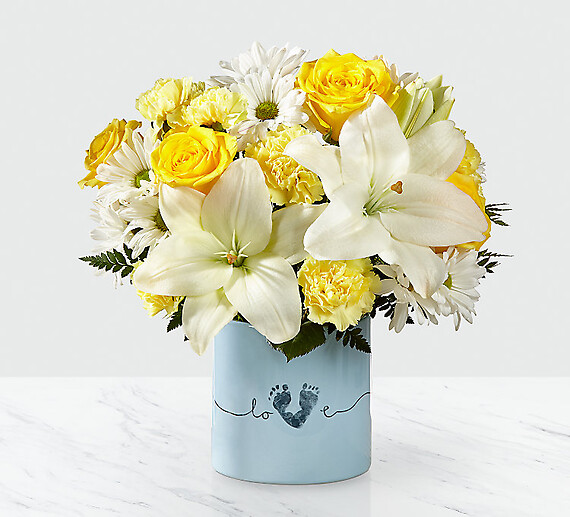 Tiny Miracle New Baby Boy Bouquet