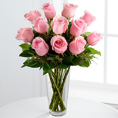 The Deluxe Long Stem Pink Rose Bouquet