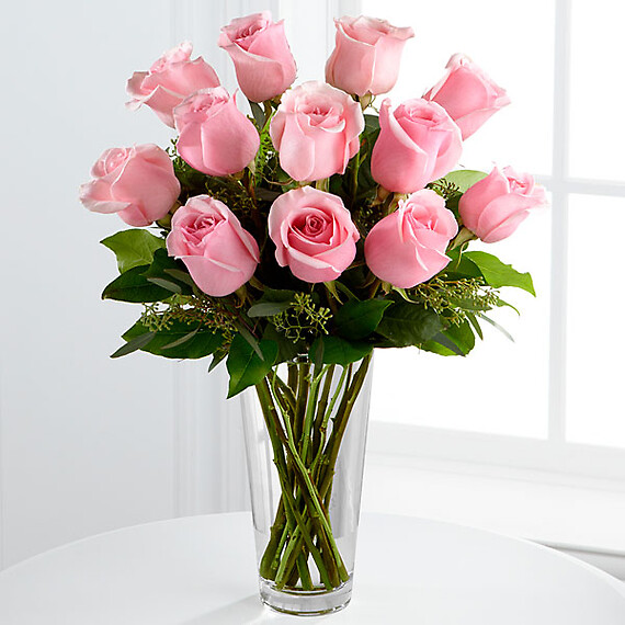 The Deluxe Long Stem Pink Rose Bouquet