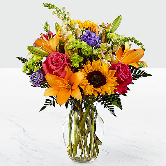 Best Day Lily and Sunflower Bouquet