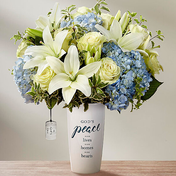 DaySpring&amp;reg; In God&amp;#39;s Care&amp;trade; Bouquet - Blue &amp; White