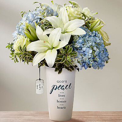 DaySpring&amp;reg; In God&amp;#39;s Care&amp;trade; Bouquet - Blue &amp; White