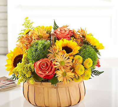 Harvest Sunflower Basket