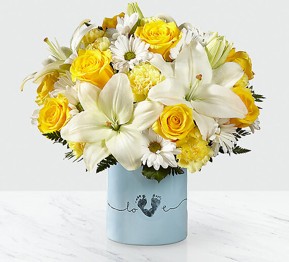 Tiny Miracle New Baby Boy Bouquet